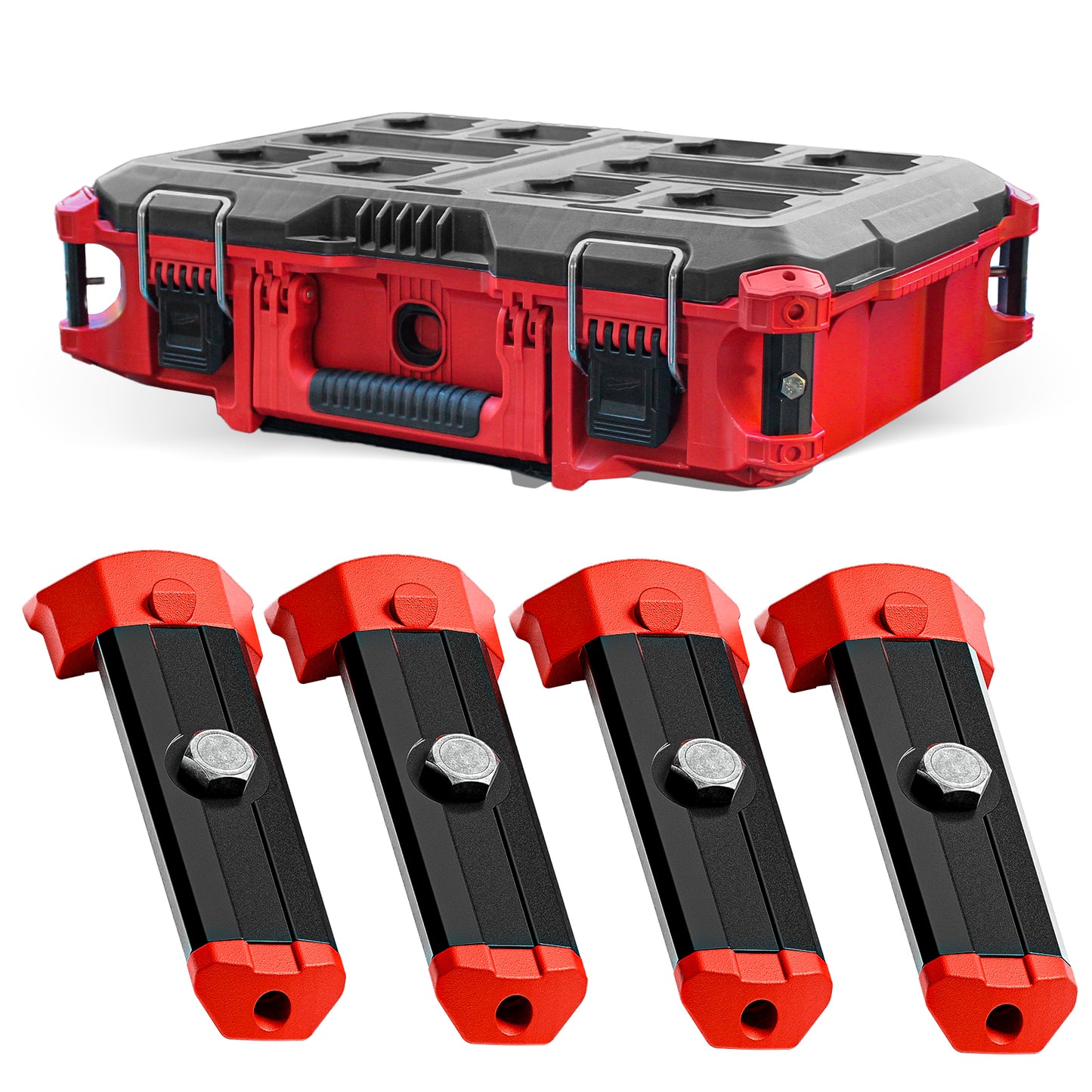 Alpha Rails™ Black - Threaded Milwaukee Packout Rails