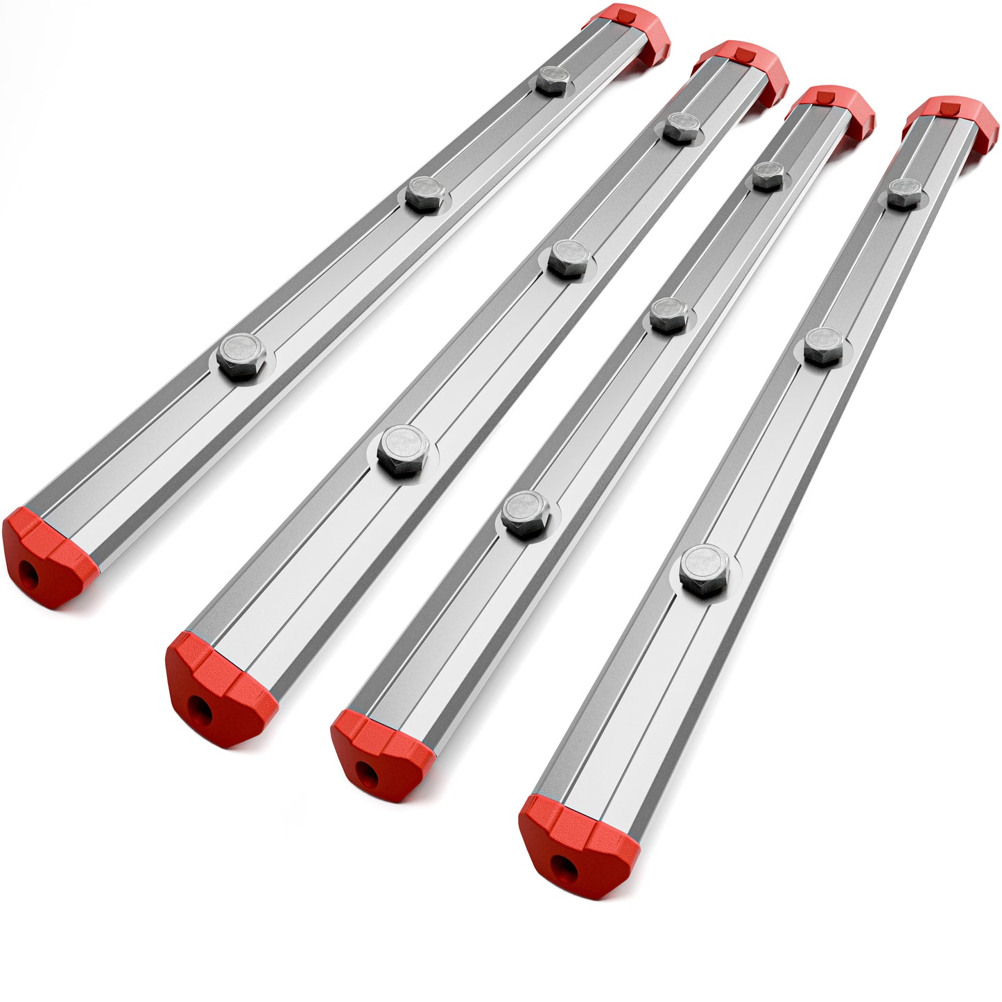 Alpha Rails™ Silver - Threaded Milwaukee Packout Rails
