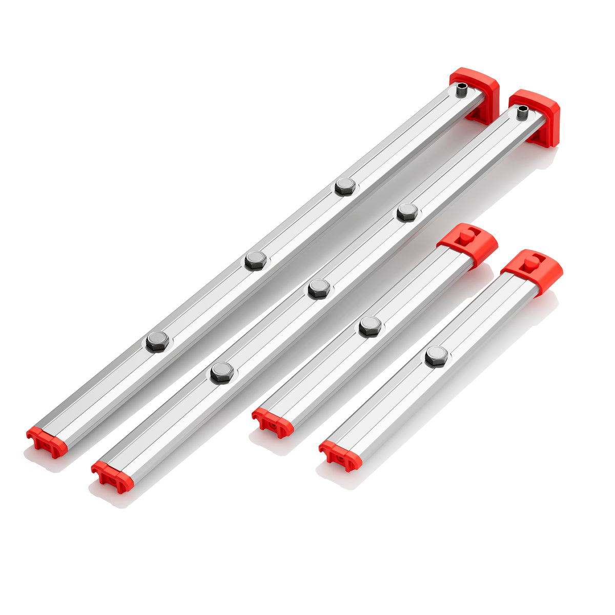 Alpha™ Rails Silver - Threaded Milwaukee Packout Rails