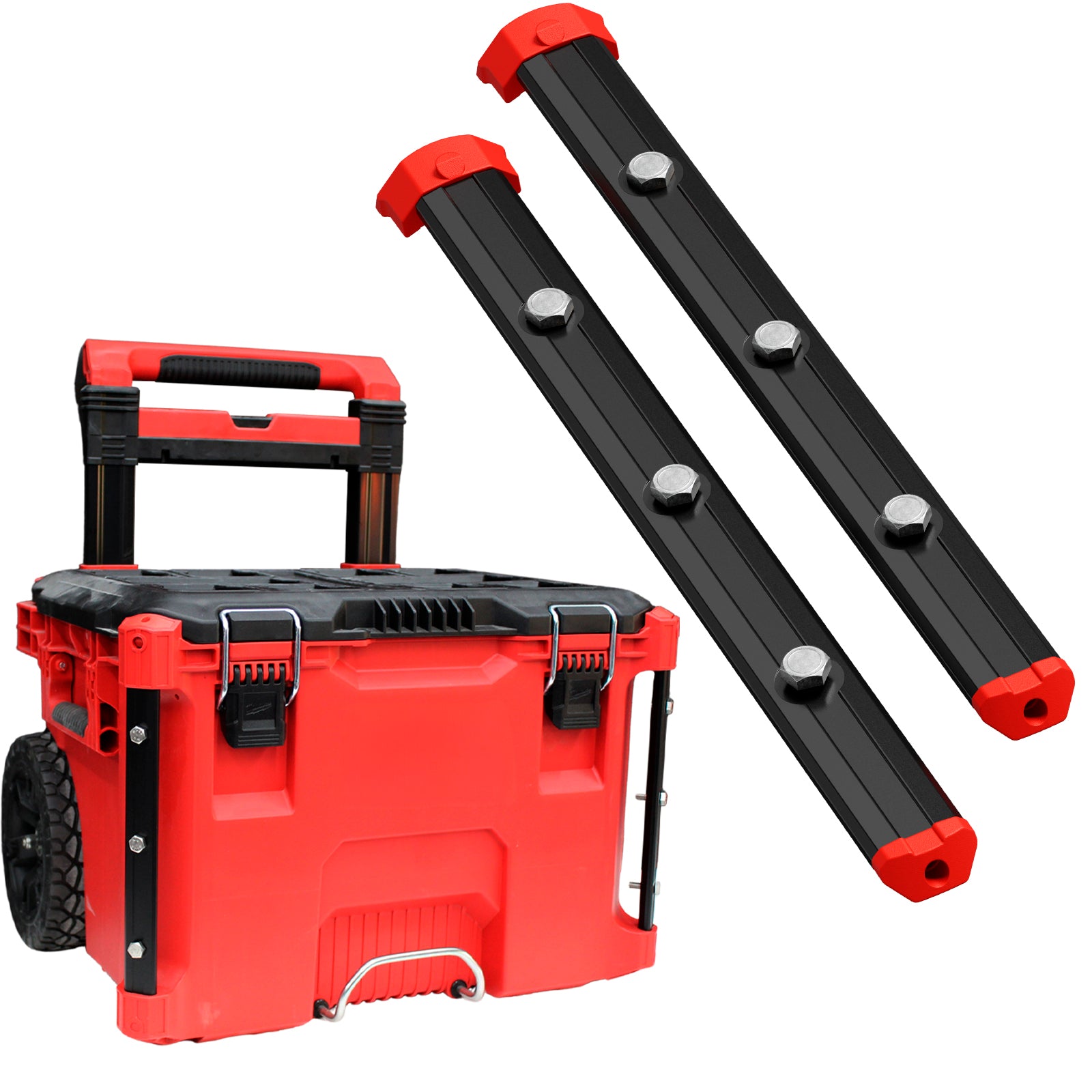 Milwaukee Packout Rails Alpha Rails™ Black - Threaded Milwaukee Packout Rails – Alpha Engineered